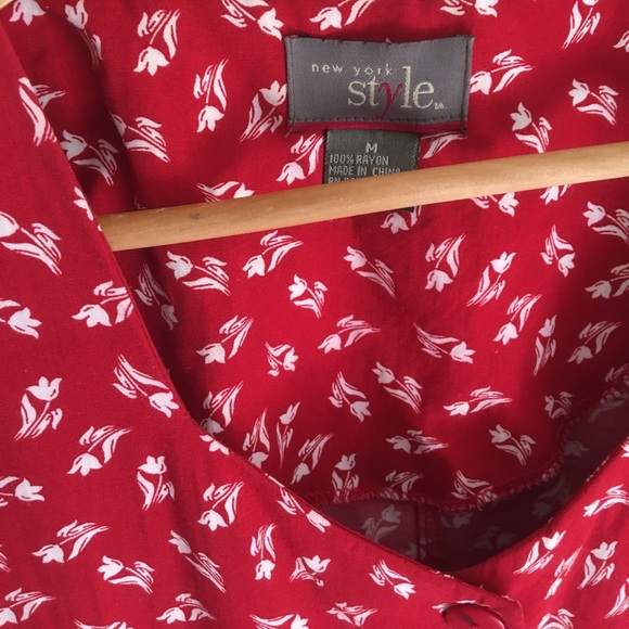 Vintage 90’s cherry red print romper - Picture 9 of 16